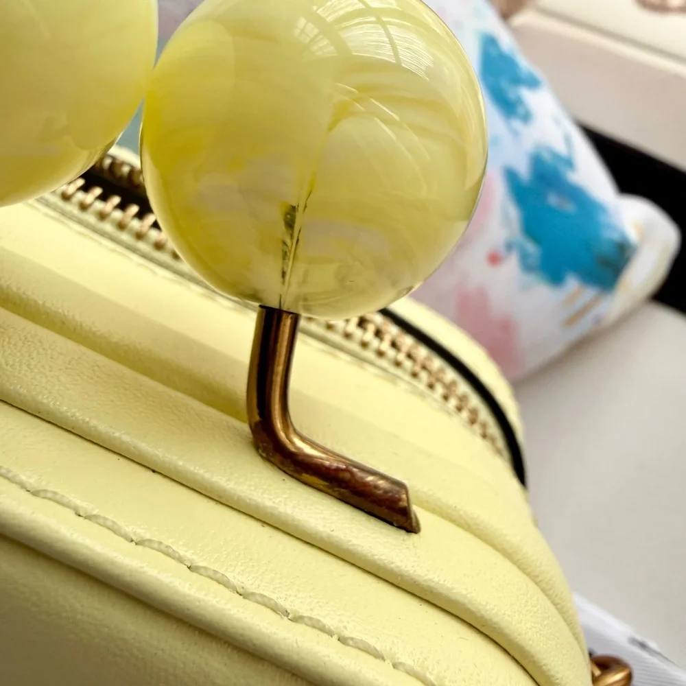 Marc Jacobs Beige Crossbody Bag with Gold Chain
